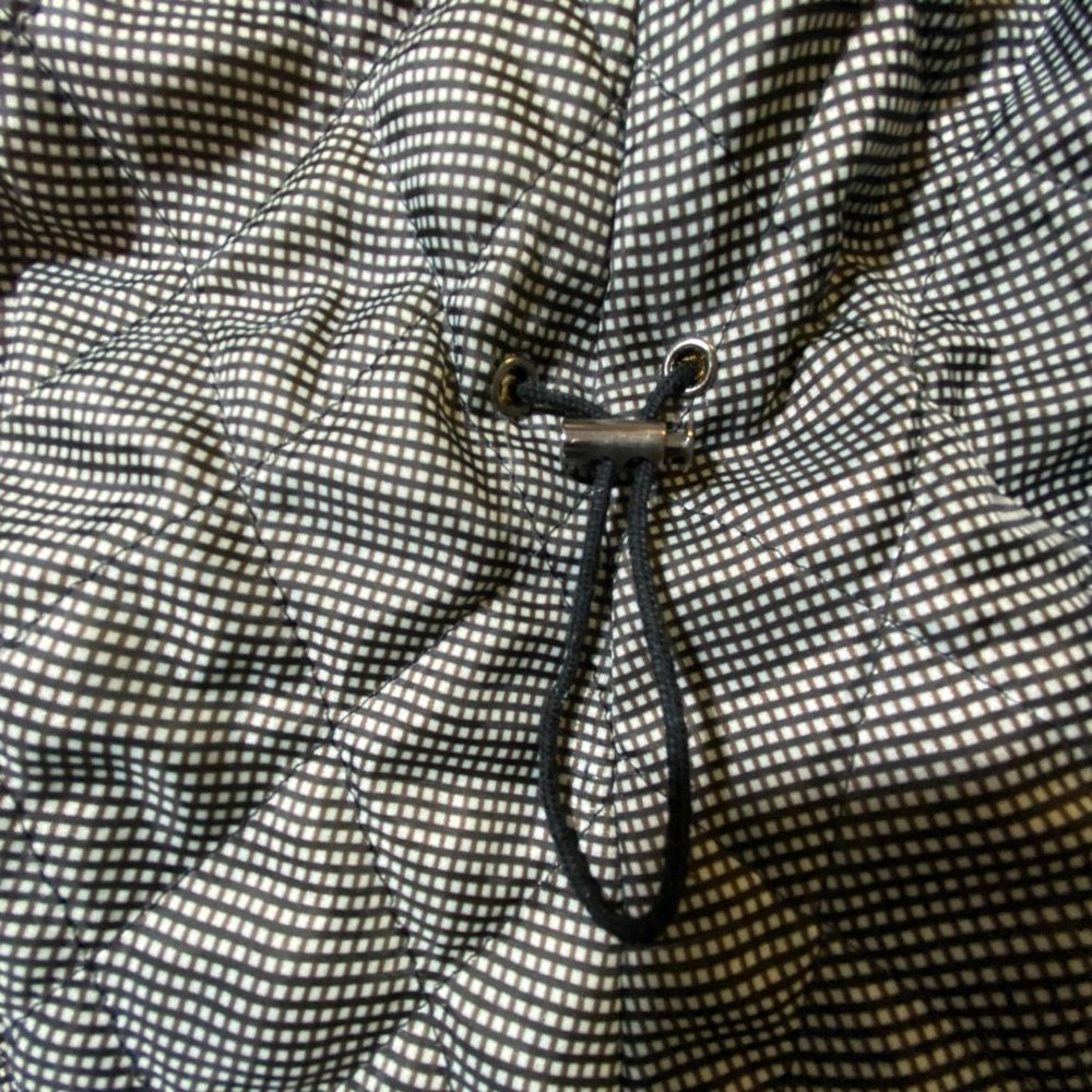 Drawstring Bottom & Waist  Zip Up Metallic Jacket Size M Brown - Picture 8 of 9
